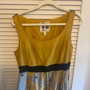 Vintage Anthropologie Edme and Esyllte "Blooming Goldenrod" Dress, Size 12